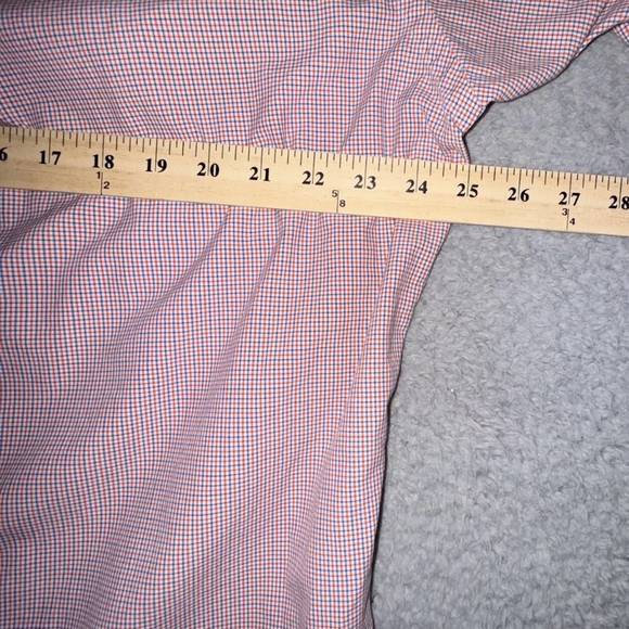 Ralph Lauren Shirt Mens Large Red White Blue Check Short Sleeve Button Up - Picture 8 of 9